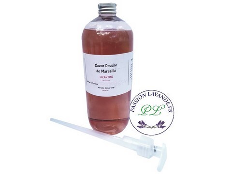 Savon-douche-de-Marseille-rose-eglantine-pompe